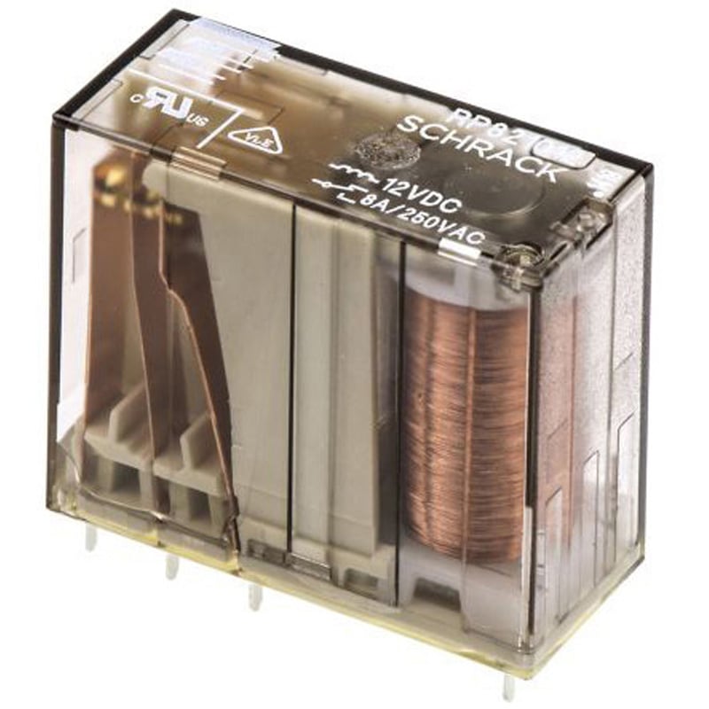 RP821012 TE Connectivity パワーリレー 12V dc， 2c接点 基板実装タイプ TE Connectivity Japan(旧:TYCOELECTRONICS(タイコエレクトロニクス)) シリーズRPII スイッチング電流8A コイル抵抗270Ω 長さ29mm 1箱(20個) RP821012