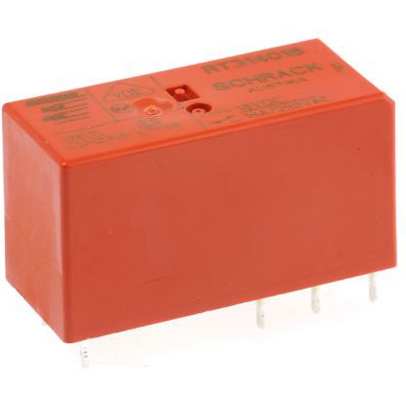 RT314018 TE Connectivity パワーリレー 18V dc， 1c接点 基板実装タイプ TE Connectivity Japan(旧:TYCOELECTRONICS(タイコエレクトロニクス)) スイッチング電流16A コイル抵抗810Ω 長さ29mm 1箱(20個) RT314018