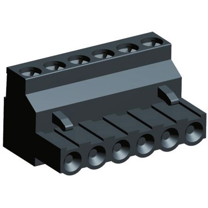 796635-6 TE Connectivity プラグ式端子台， Buchananシリーズ， 5.08mmピッチ ， 1列， 6極， 黒 TE Connectivity Japan(旧:TYCOELECTRONICS(タイコエレクトロニクス)) スルーホール実装 スクリュー ストレート