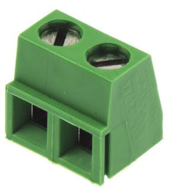 282836-2 TE Connectivity 基板用端子台， Buchananシリーズ， 5mmピッチ ， 1列， 2極， 緑 TE Connectivity Japan(旧:TYCOELECTRONICS(タイコエレクトロニクス)) スルーホール実装 スクリュー ストレート