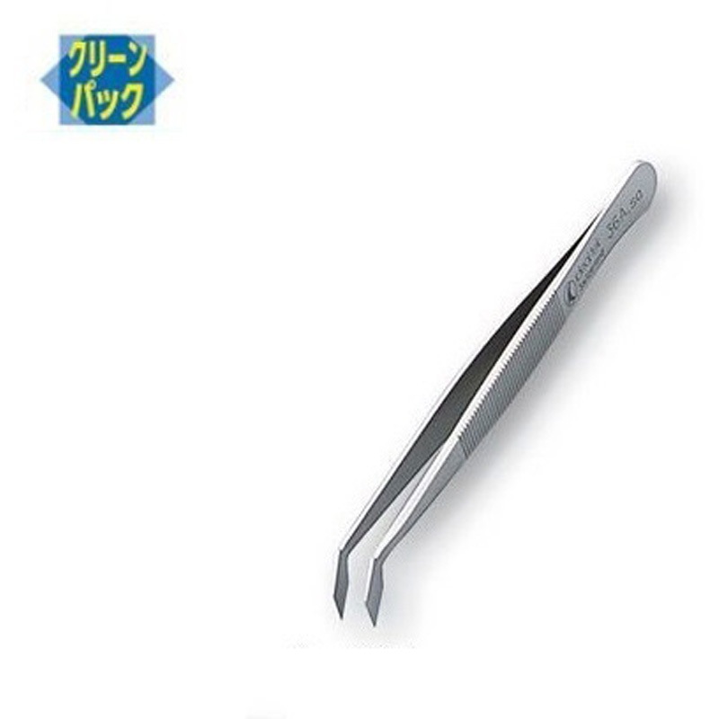 No.36A ウェハー用ピンセット アズワン スチール製 全長120mm