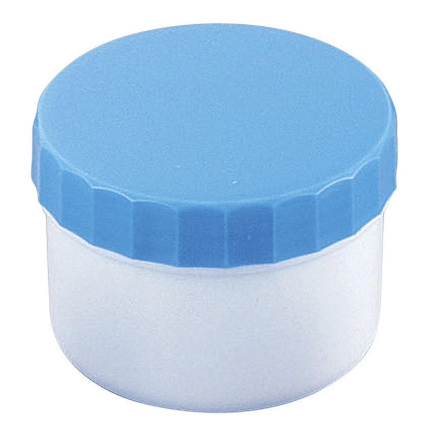 100 プラ軟こう壺(深型) 1箱100個入 青 EOG滅菌済 アズワン 110mL