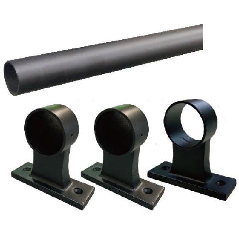 Φ32×2000mm ブラックパイプセット(プロケアブラケット) 1セット フジテック・ジャパン 【通販モノタロウ】 5,334円