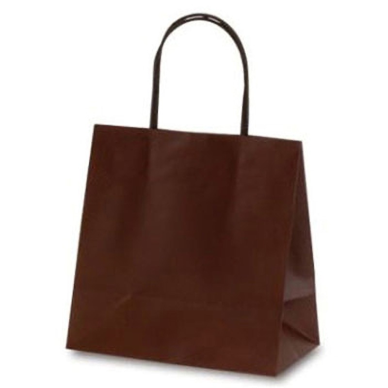 1081 紙袋 マットバッグ ブラウン 1ケース(100枚) ベルベ 【通販モノタロウ】