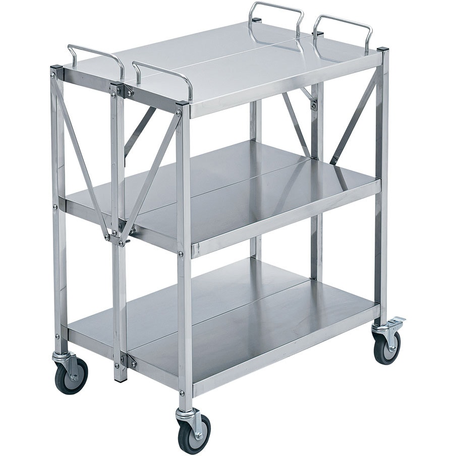 ステンレス 折りたたみワゴン 1台 遠藤商事 【通販モノタロウ】