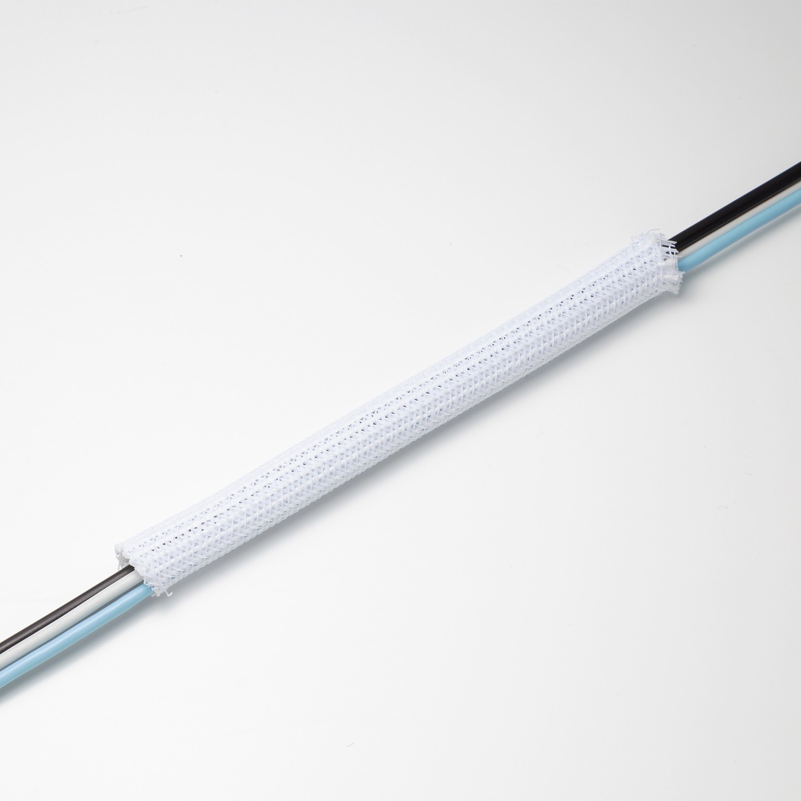 CA-SL13W2 ケーブルスリーブ_編組 サンワサプライ ホワイト色 長さ2m