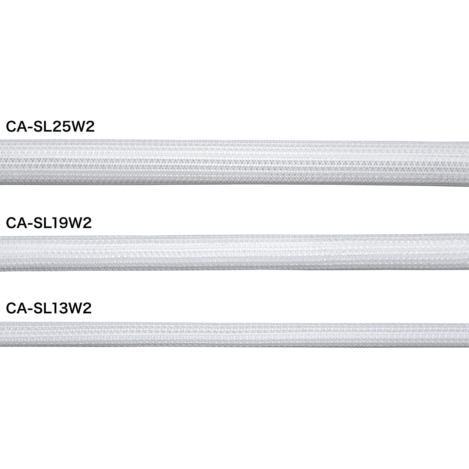 CA-SL13W2 ケーブルスリーブ_編組 サンワサプライ ホワイト色 長