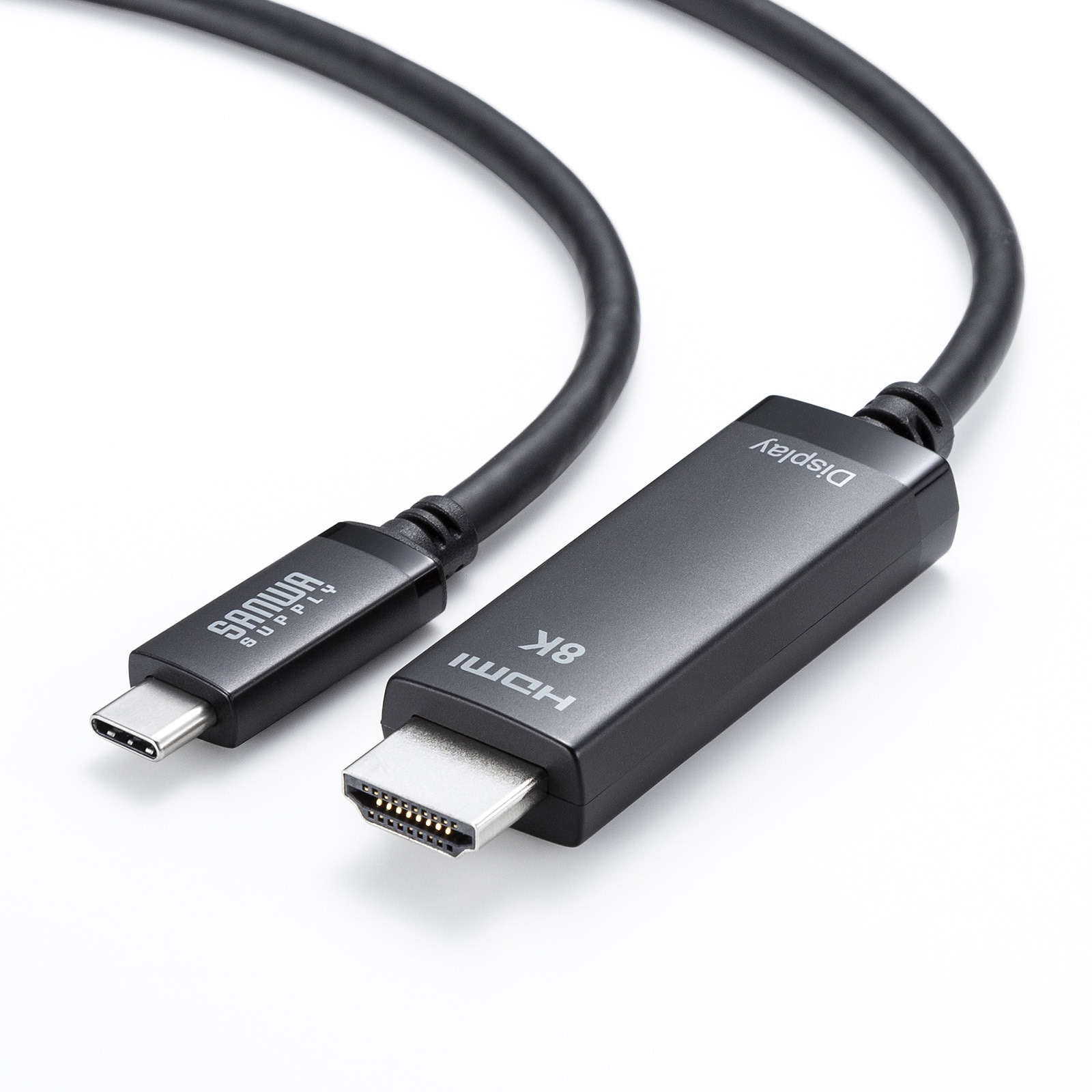 KC-ALCHD8K20 変換ケーブル_USB TypeC-HDMI サンワサプライ ブラック色
