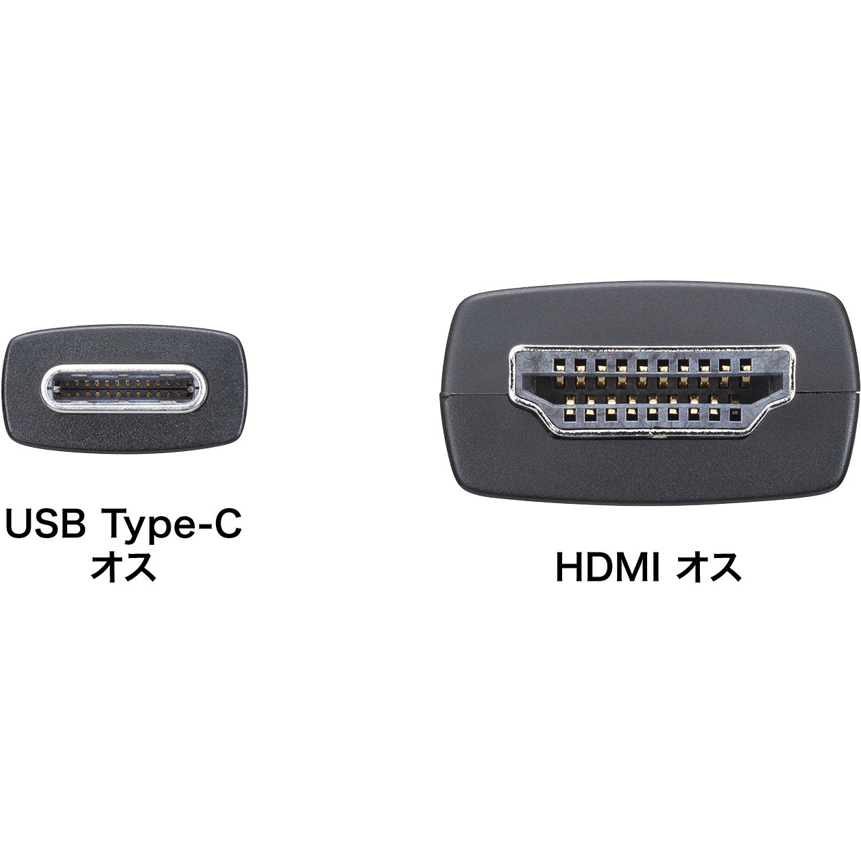 KC-ALCHD8K20 変換ケーブル_USB TypeC-HDMI サンワサプライ ブラック色