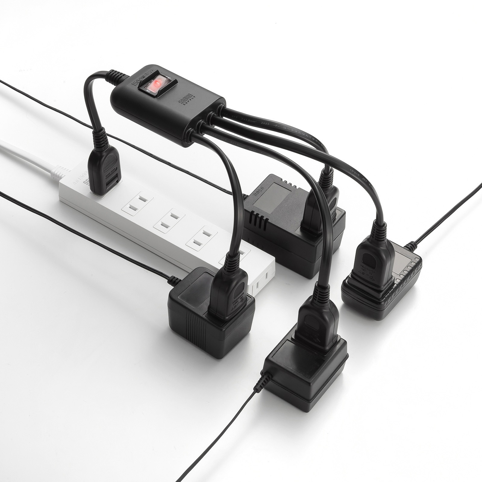TAP-EX4SWBK 電源延長コード_一括集中スイッチ付き サンワサプライ