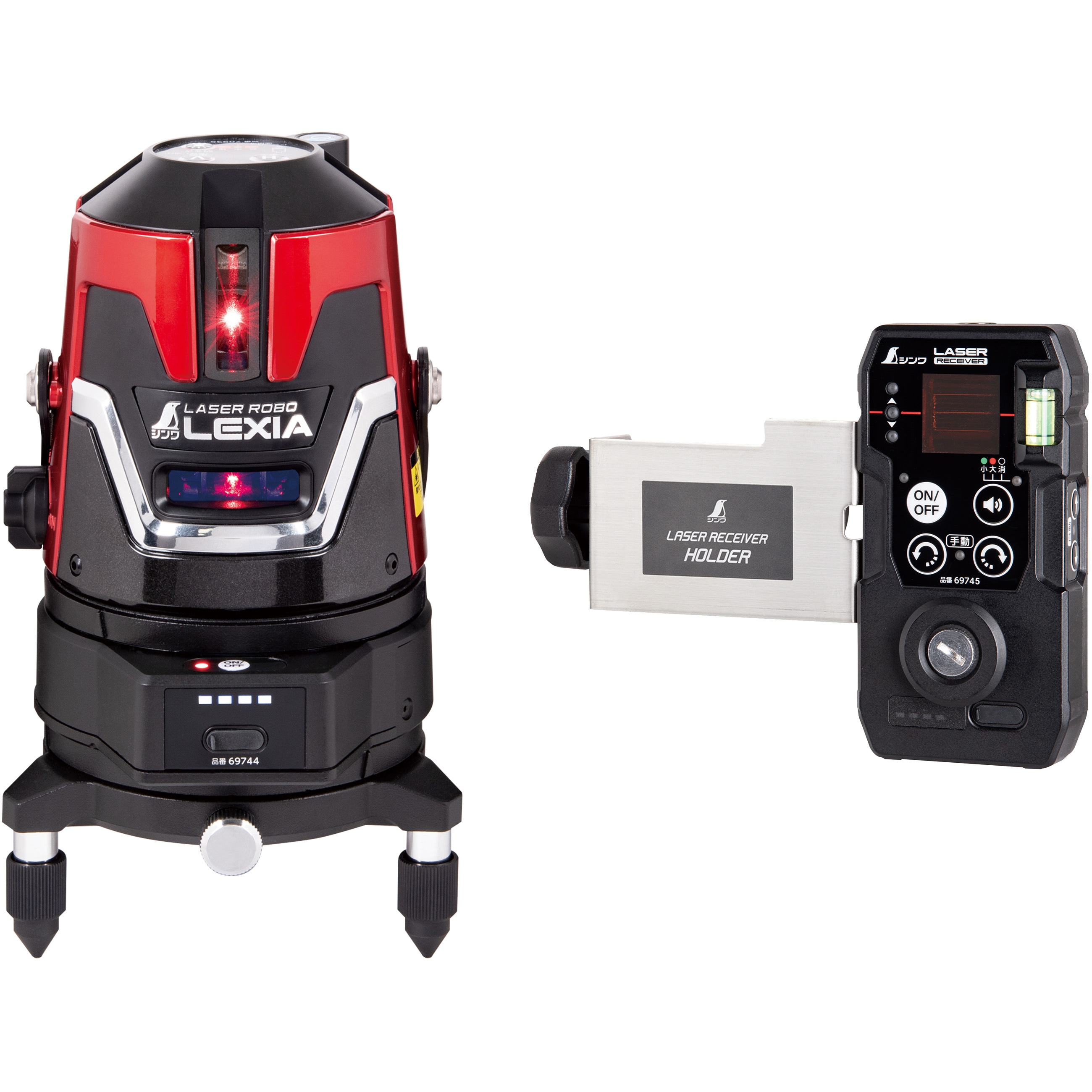 69741 レーザーロボ LEXIA 51グリーン 自動追尾回転台 受光器セット 1台 シンワ測定 【通販モノタロウ】 82,390円