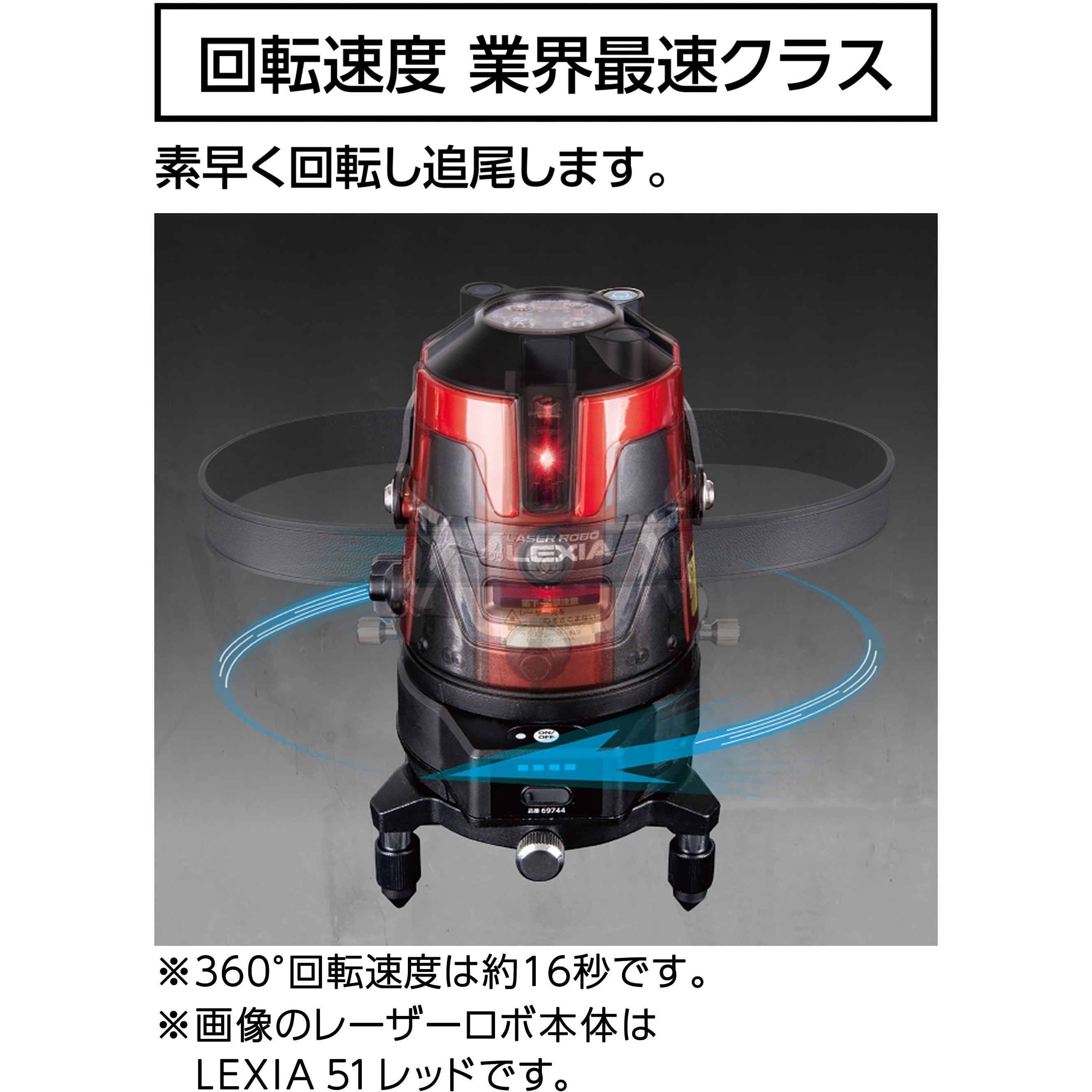 69741 レーザーロボ LEXIA 51グリーン 自動追尾回転台 受光器セット 1