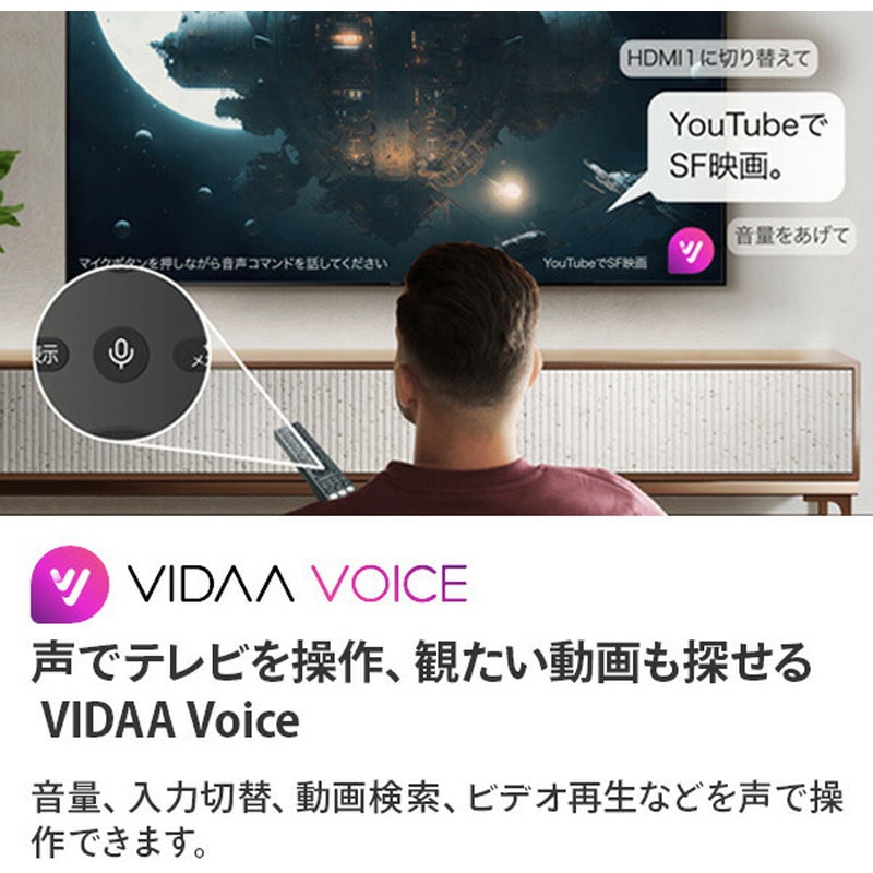 65U8N 4K液晶テレビ ネット動画 Apple Airplay2/Anyview Cast 対応