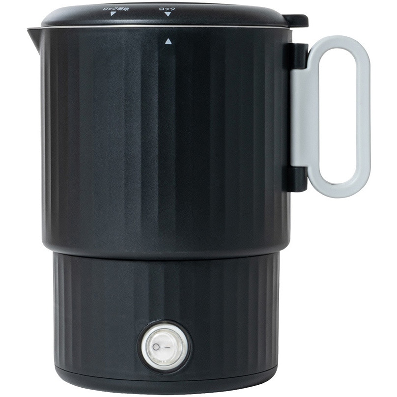 MBE-TK05BK コンパクト電気ケトル 転倒湯漏れ防止 800ml ナカバヤシ