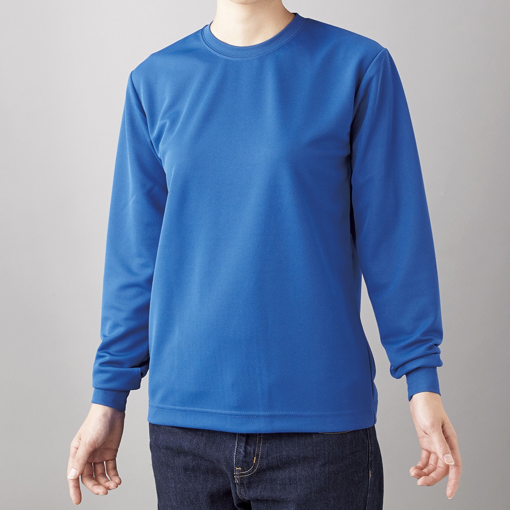POL205-レッド-5XL ファイバードライ ロングスリーブTシャツ