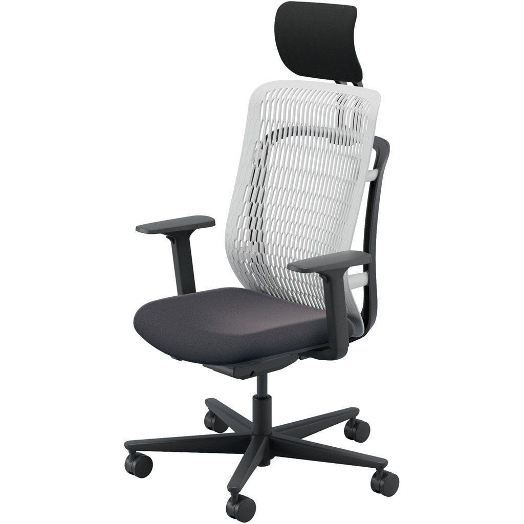 5-372-731B AJCHAIR2(AJチェア2) アジャスタブル肘 ヘッドレスト付 内田洋行 ハイバック ナイロンキャスター   5-372-731B