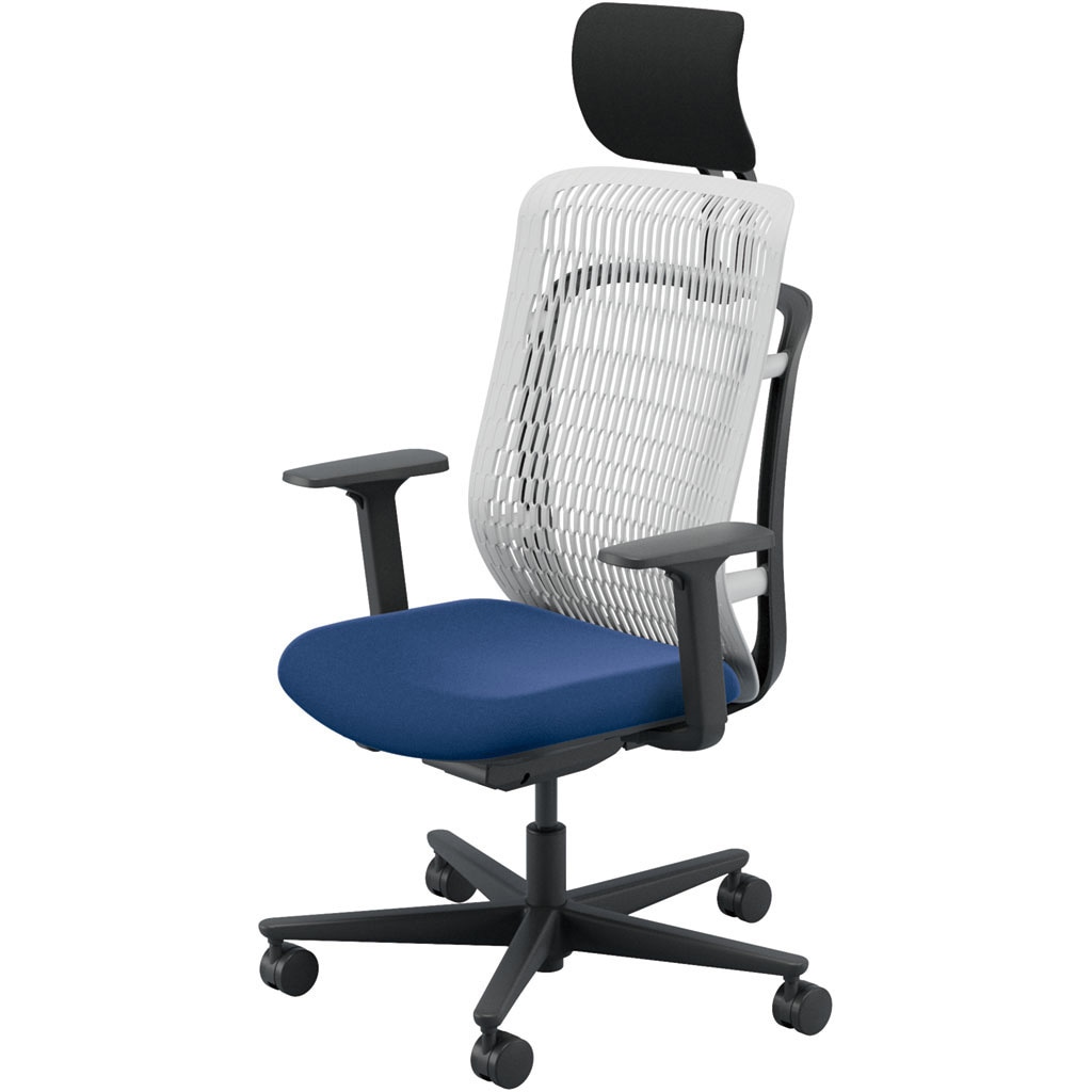 5-372-731E AJCHAIR2(AJチェア2) アジャスタブル肘 ヘッドレスト付 内田洋行 ハイバック ナイロンキャスター   5-372-731E