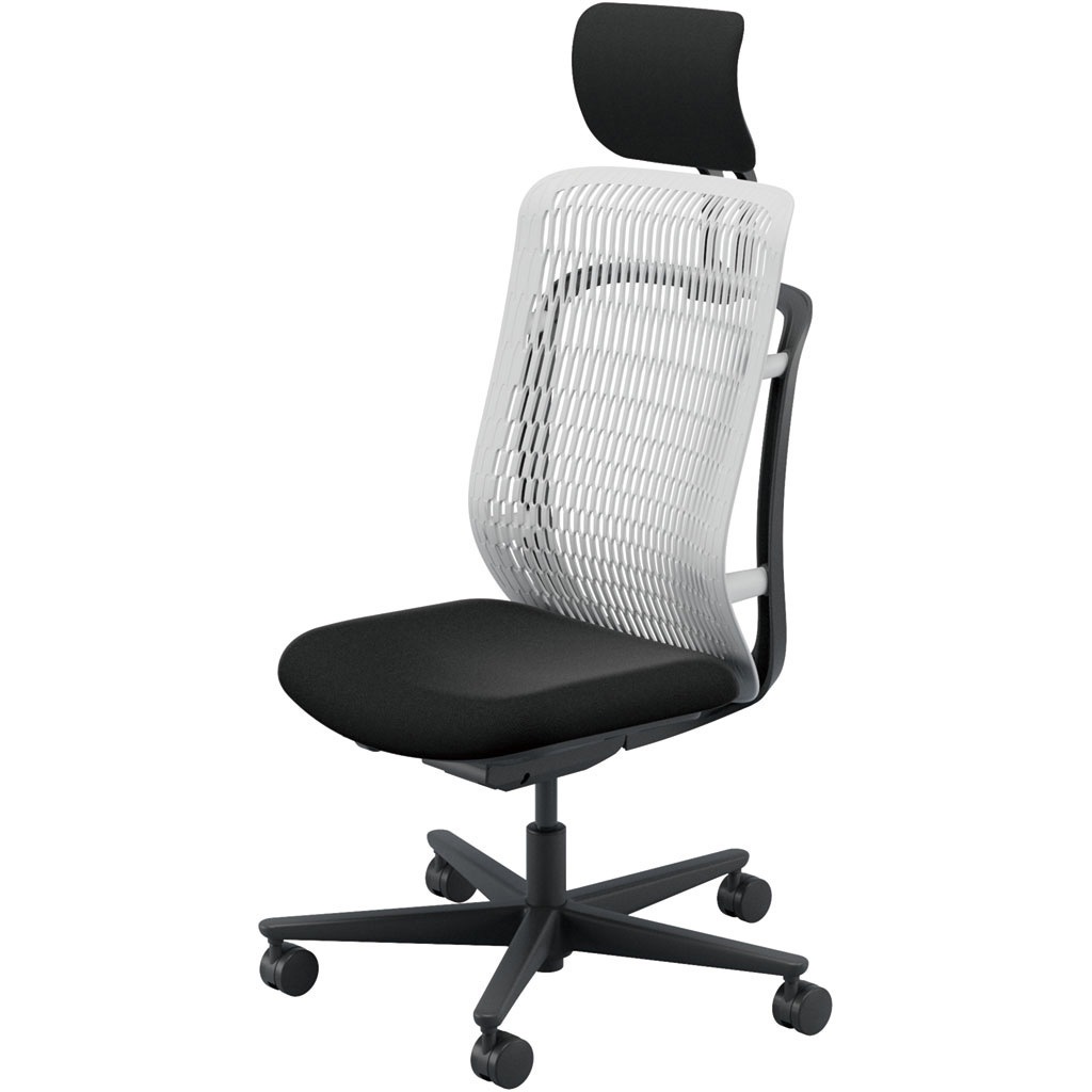 5-372-703A AJCHAIR2(AJチェア2) 肘なし ヘッドレスト付 内田洋行 ハイバック ウレタンキャスター   5-372-703A