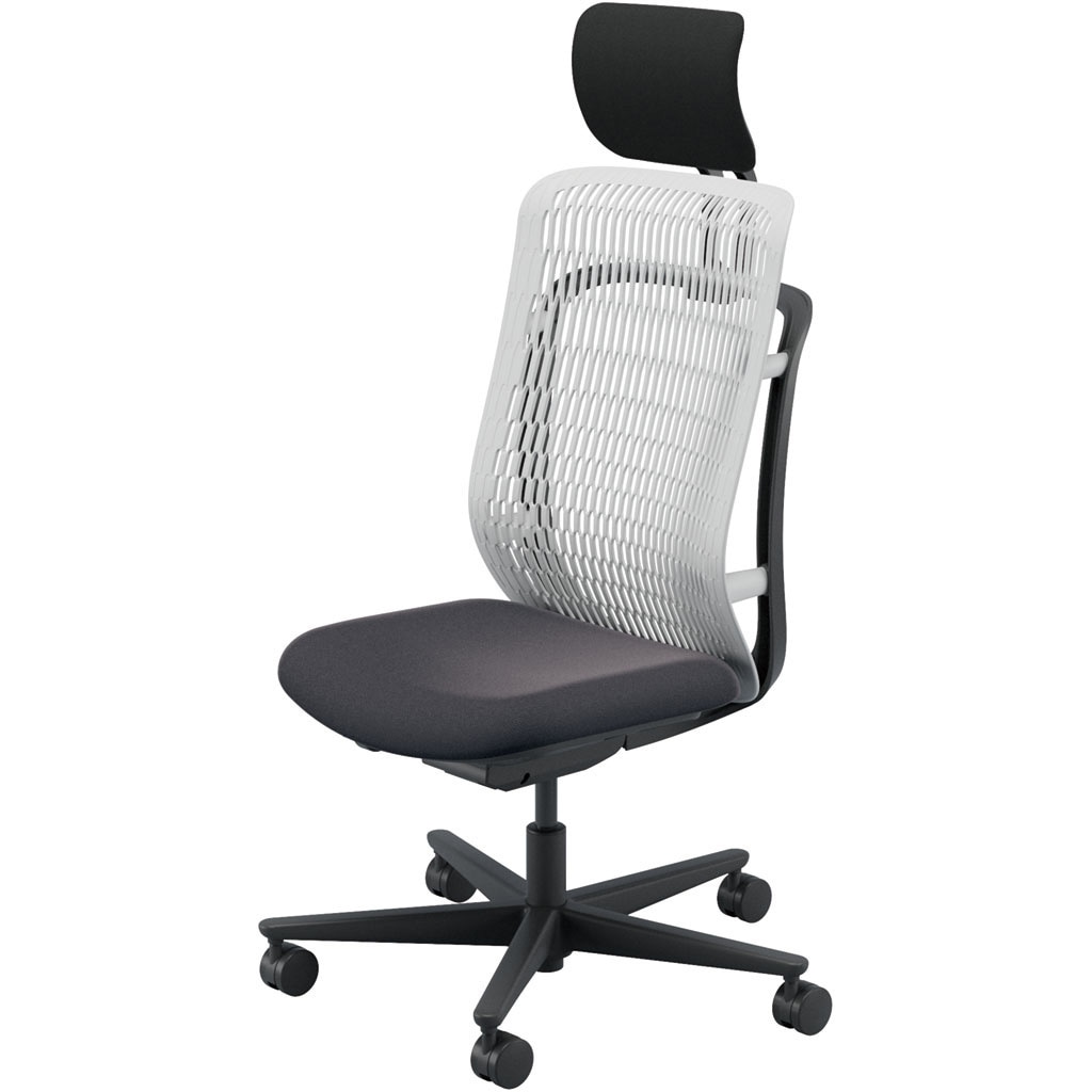 5-372-703B AJCHAIR2(AJチェア2) 肘なし ヘッドレスト付 内田洋行 ハイバック ウレタンキャスター   5-372-703B