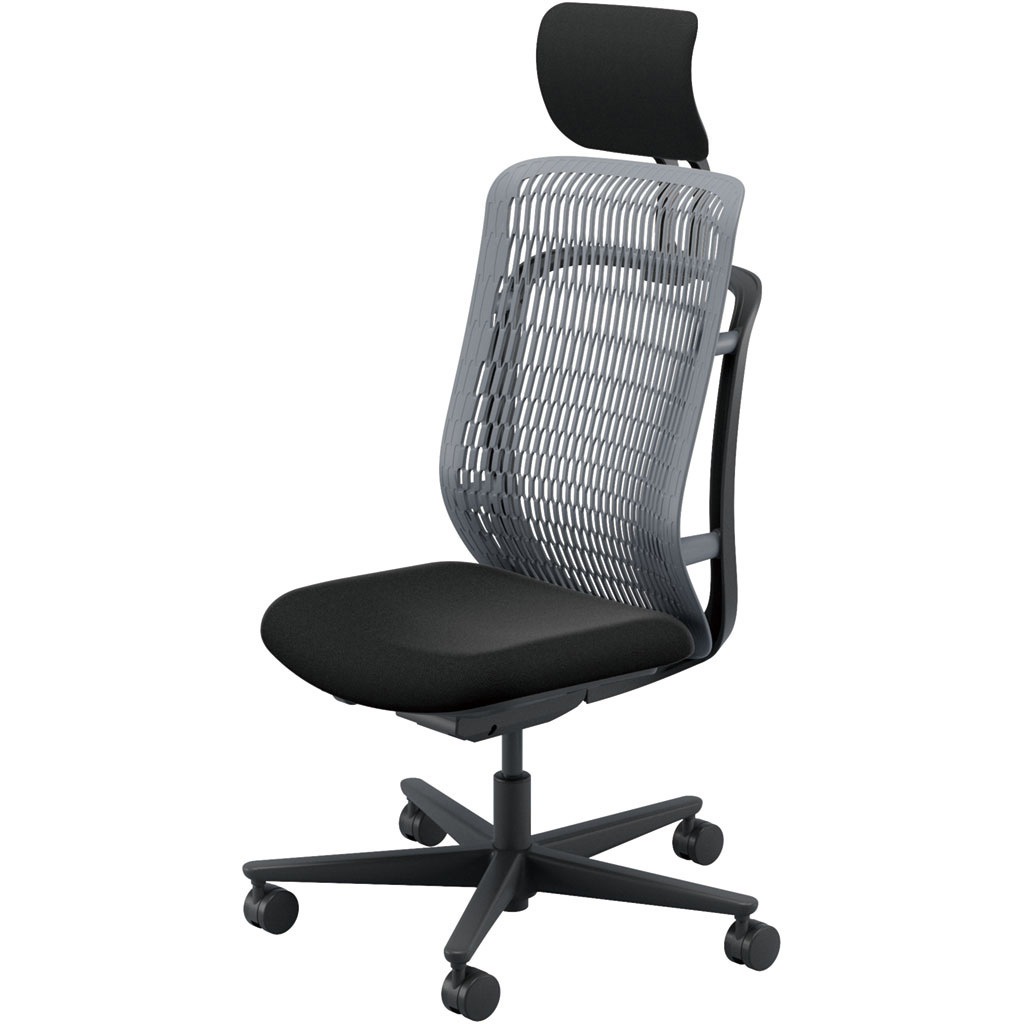 5-372-603A AJCHAIR2(AJチェア2) 肘なし ヘッドレスト付 内田洋行 ハイバック ウレタンキャスター   5-372-603A