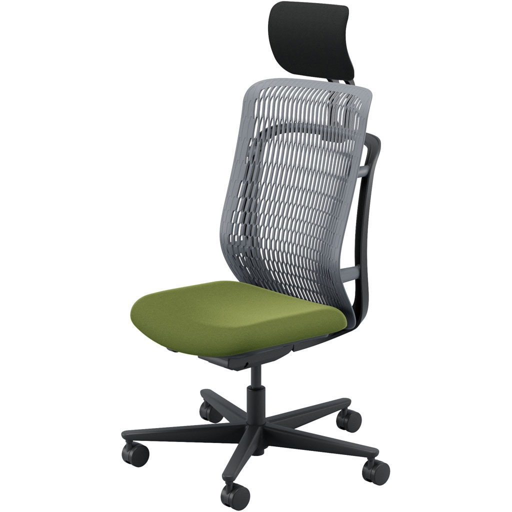 5-372-603G AJCHAIR2(AJチェア2) 肘なし ヘッドレスト付 内田洋行 ハイバック ウレタンキャスター   5-372-603G