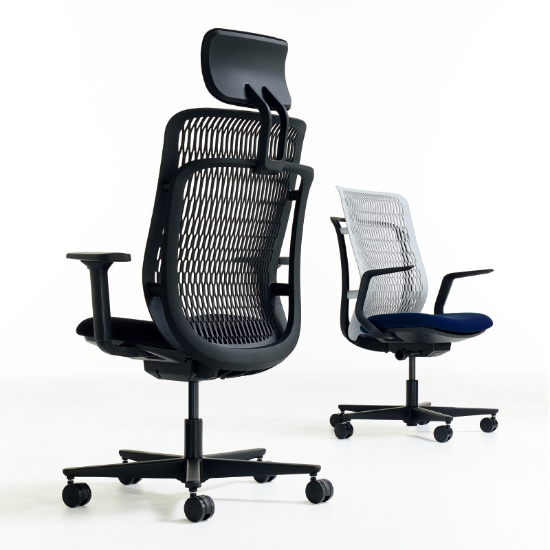 5-372-532G AJCHAIR2(AJチェア2) アジャスタブル肘 ヘッドレスト・ジャケットハンガー付 内田洋行 ハイバック ナイロンキャスター   5-372-532G