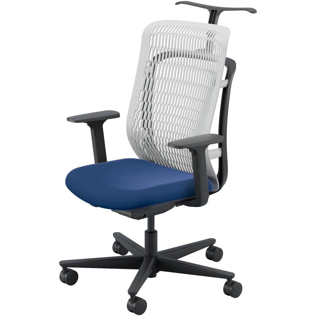 5-372-334E AJCHAIR2(AJチェア2) アジャスタブル肘 ジャケットハンガー付 内田洋行 ハイバック ウレタンキャスター   5-372-334E