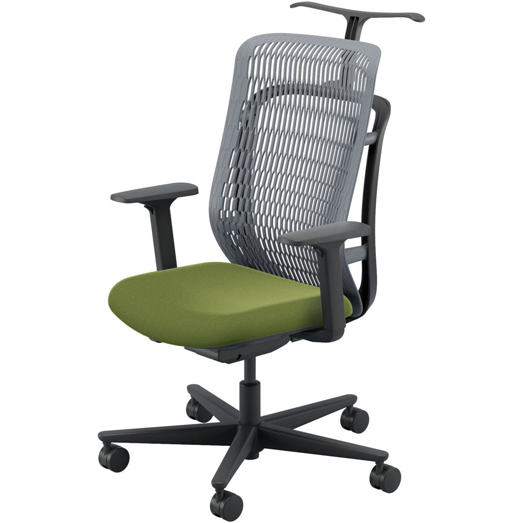 5-372-234G AJCHAIR2(AJチェア2) アジャスタブル肘 ジャケットハンガー付 内田洋行 ハイバック ウレタンキャスター   5-372-234G 43,537円