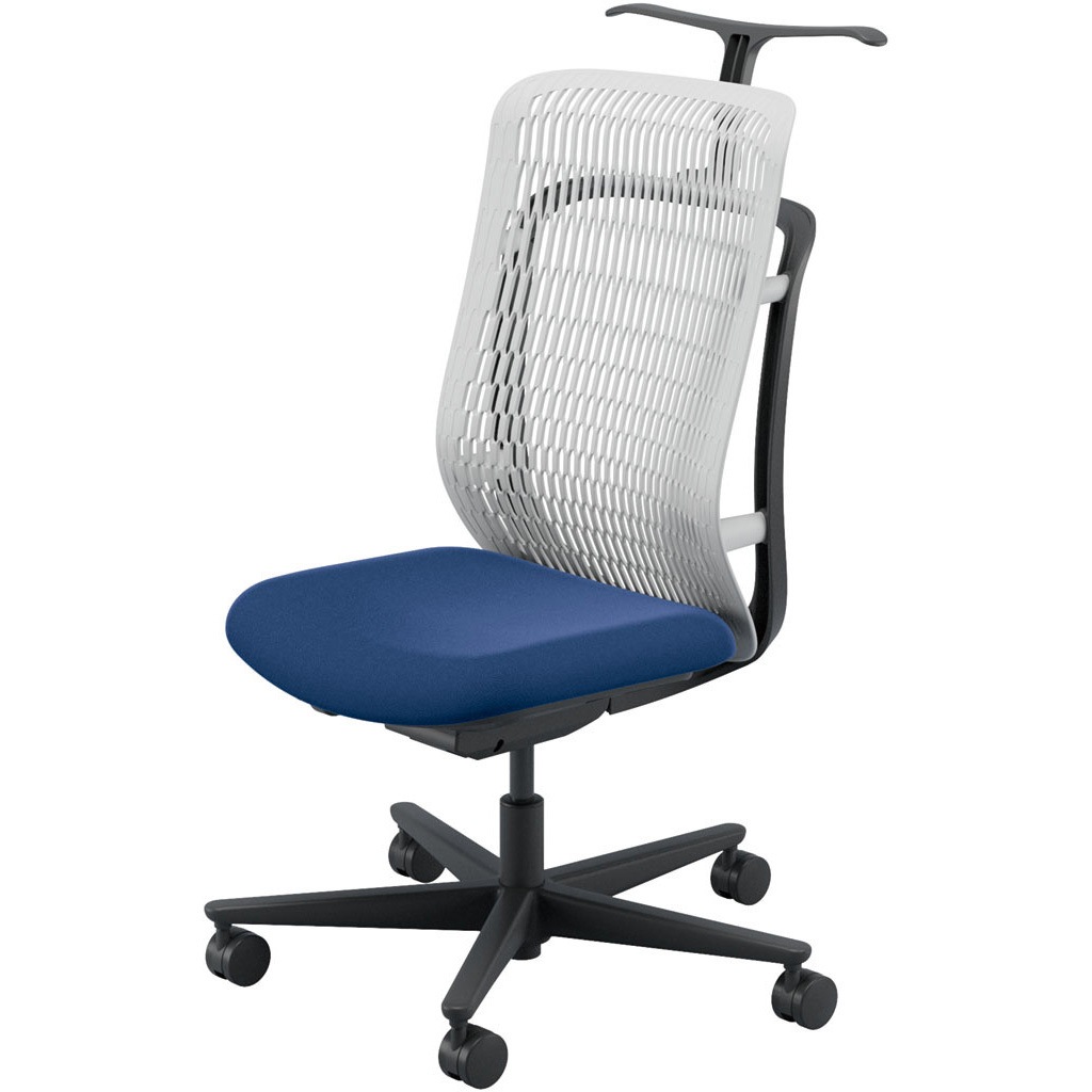 5-372-302E AJCHAIR2(AJチェア2) 肘なし ジャケットハンガー付 内田洋行 ハイバック ナイロンキャスター   5-372-302E