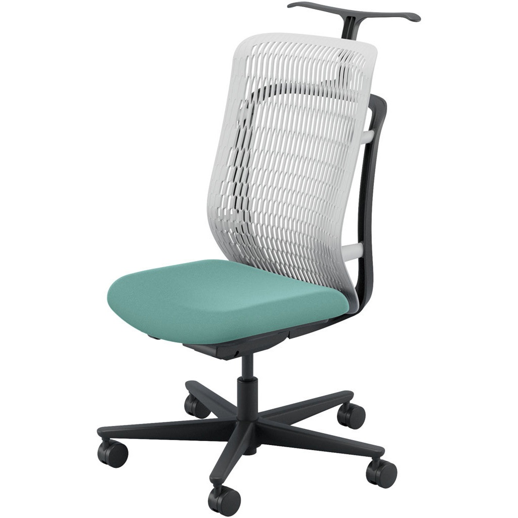 5-372-302H AJCHAIR2(AJチェア2) 肘なし ジャケットハンガー付 内田洋行 ハイバック ナイロンキャスター   5-372-302H