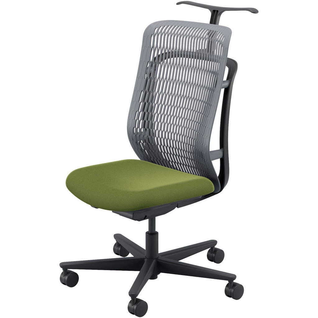 5-372-202G AJCHAIR2(AJチェア2) 肘なし ジャケットハンガー付 内田洋行 ハイバック ナイロンキャスター   5-372-202G