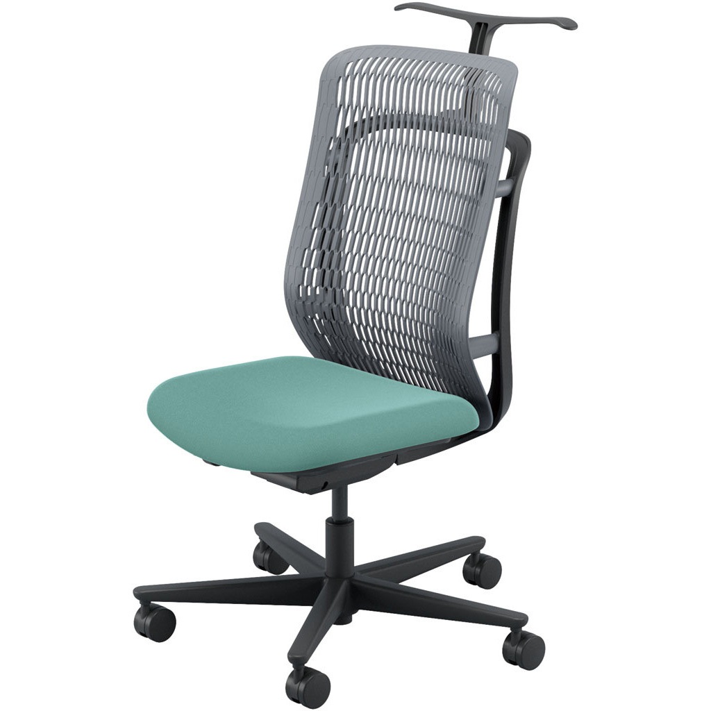 5-372-204H AJCHAIR2(AJチェア2) 肘なし ジャケットハンガー付 内田洋行 ハイバック ウレタンキャスター   5-372-204H