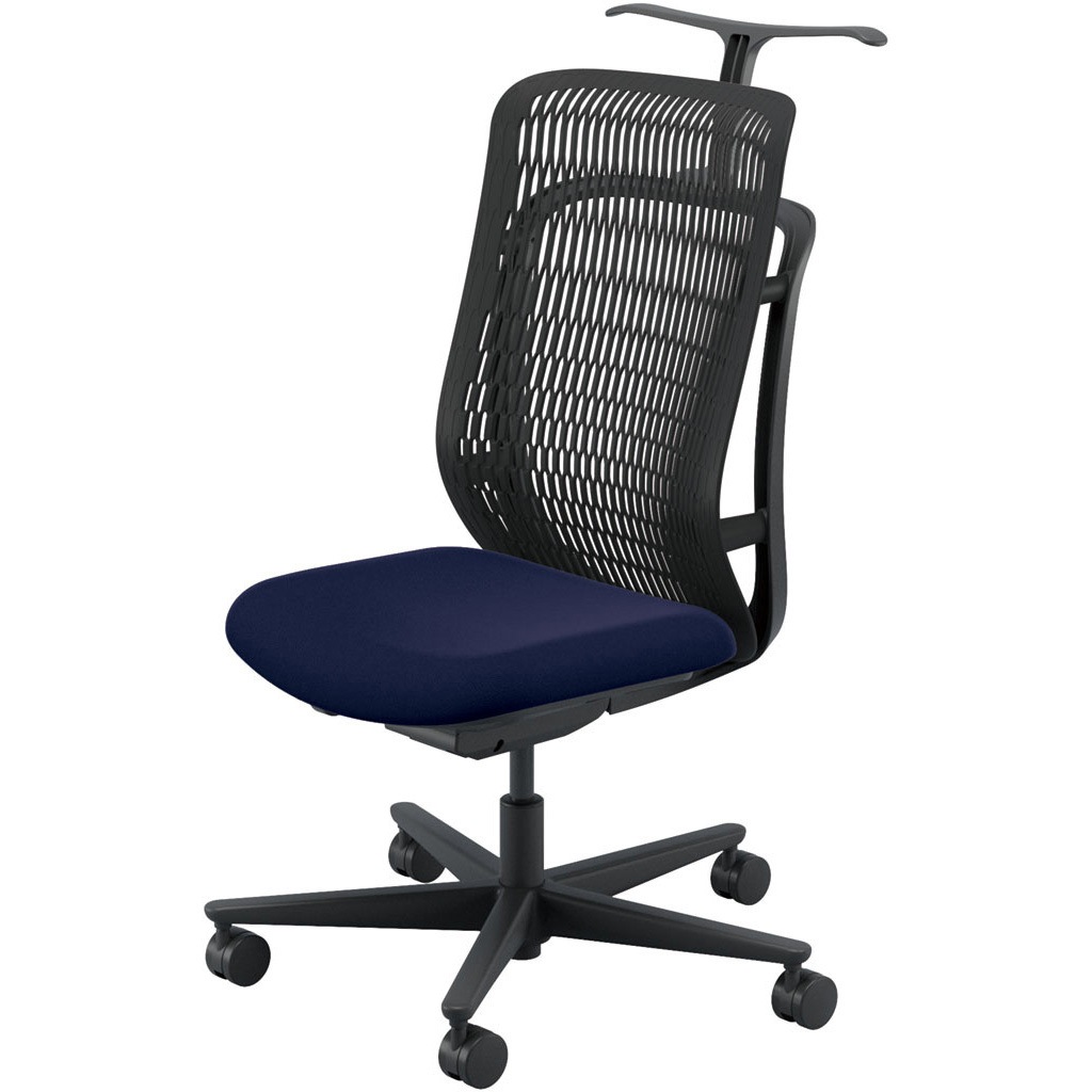 5-372-102F AJCHAIR2(AJチェア2) 肘なし ジャケットハンガー付 内田洋行 ハイバック ナイロンキャスター   5-372-102F