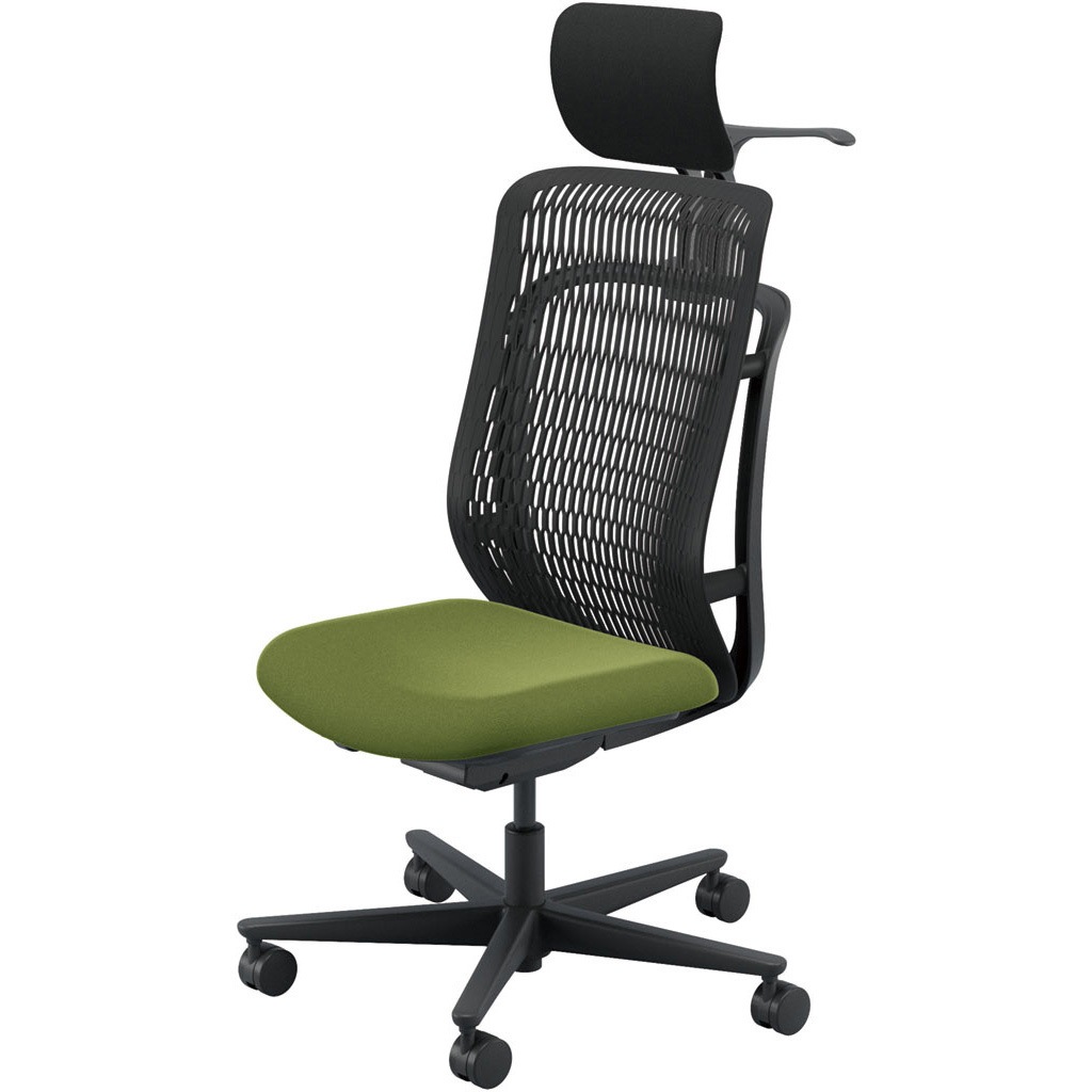 内田洋行 AJチェア ヘッドレスト無 ハンガー無 肘無し ウレタンキャスター ブラック×ライトグレー 1脚(メーカー直送) 5-372-502G AJCHAIR2(AJチェア2) 肘なし ヘッドレスト・ジャケット