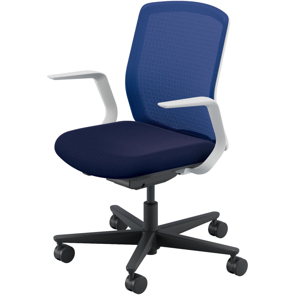 5-370-63F5 Carissa2(カリッサ2) メッシュタイプ ミドルバック ホワイトフレーム L型肘 内田洋行 ウレタンキャスター   5-370-63F5 34,437円