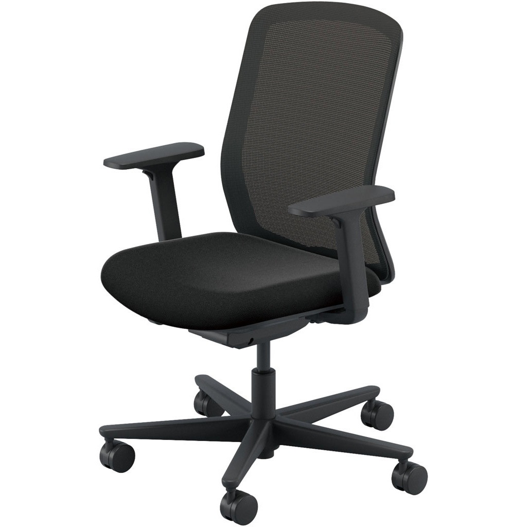 5-370-35A0 Carissa2(カリッサ2) メッシュタイプ ハイバック ブラックフレーム アジャスタブル肘 内田洋行 ナイロンキャスター   5-370-35A0