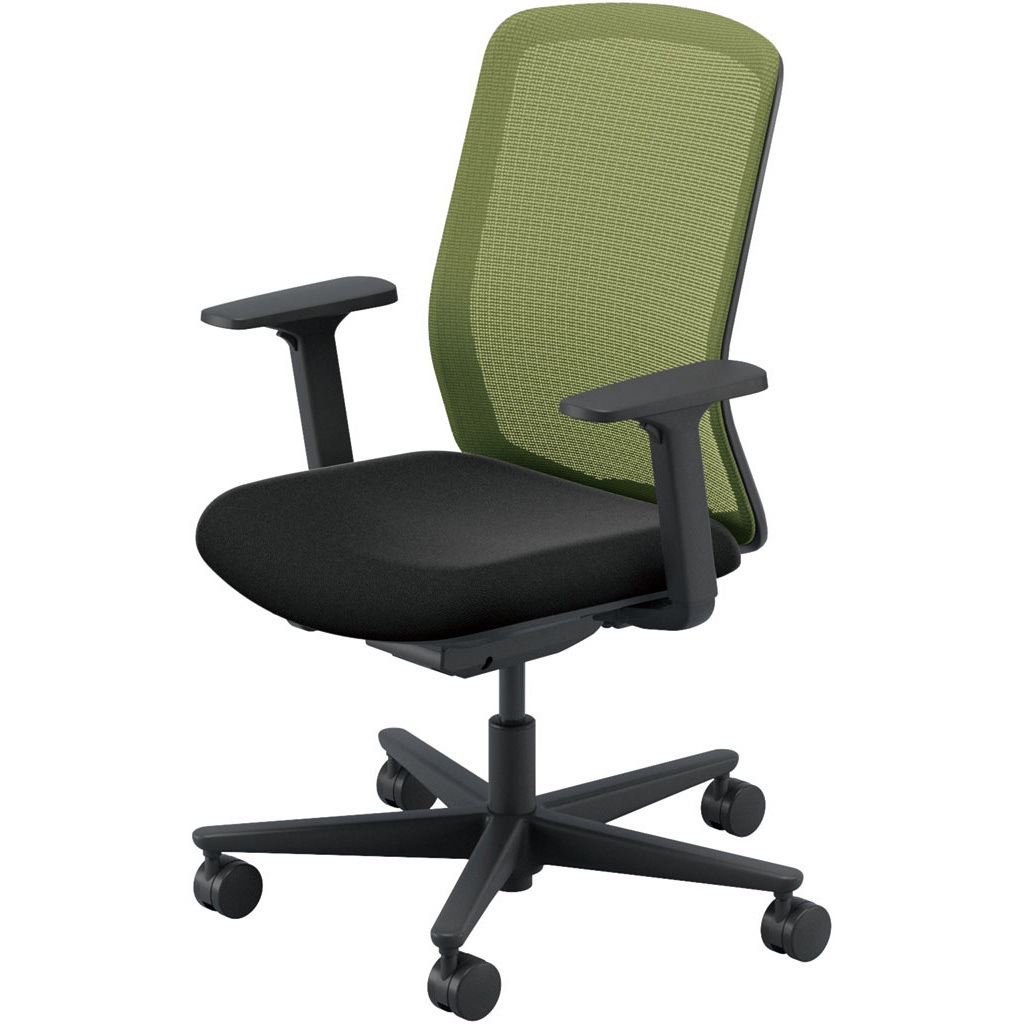 5-370-35A6 Carissa2(カリッサ2) メッシュタイプ ハイバック ブラックフレーム アジャスタブル肘 内田洋行 ナイロンキャスター   5-370-35A6