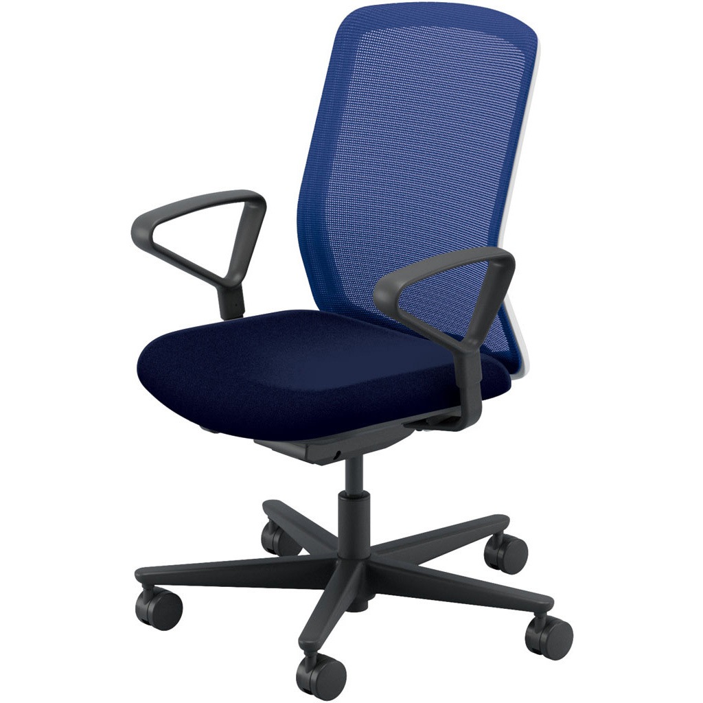 5-370-77F5 Carissa2(カリッサ2) メッシュタイプ ハイバック ホワイトフレーム リング肘 内田洋行 ウレタンキャスター   5-370-77F5