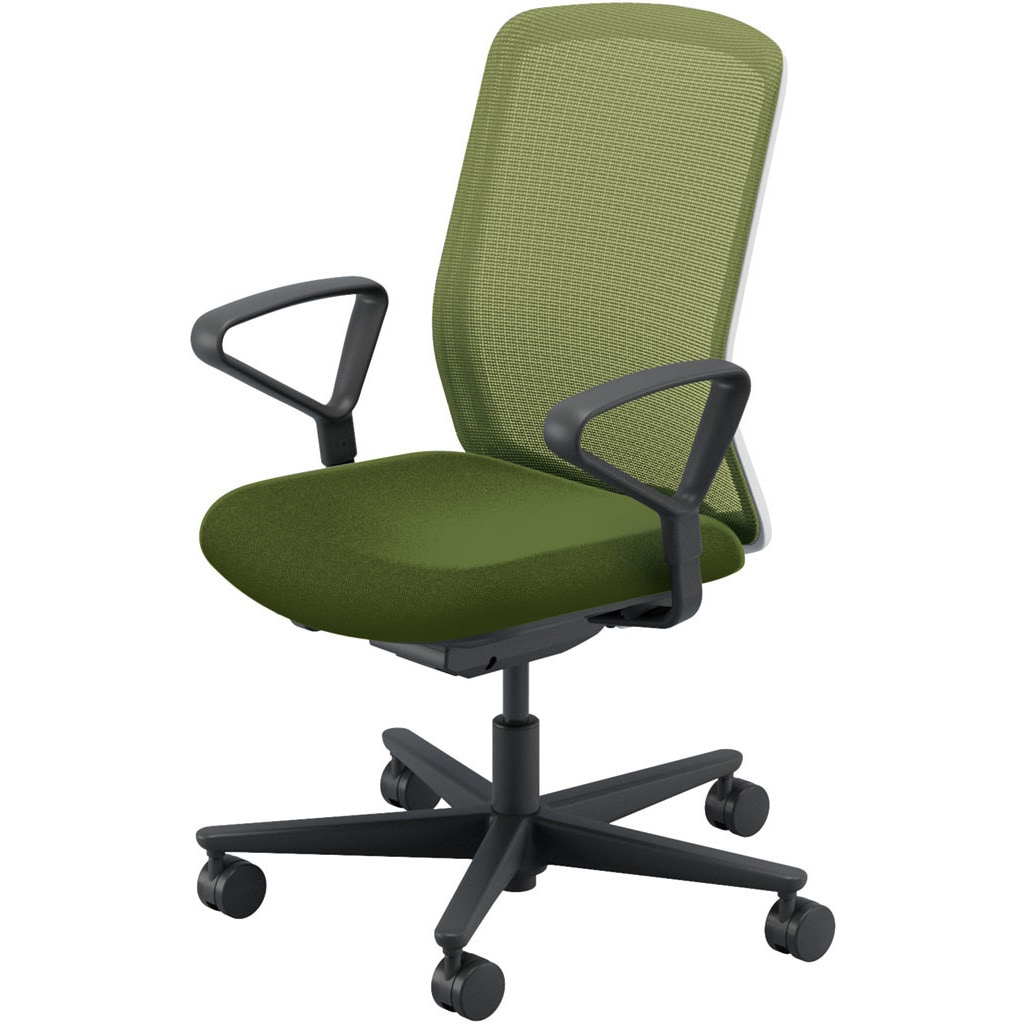 5-370-77G6 Carissa2(カリッサ2) メッシュタイプ ハイバック ホワイトフレーム リング肘 内田洋行 ウレタンキャスター   5-370-77G6