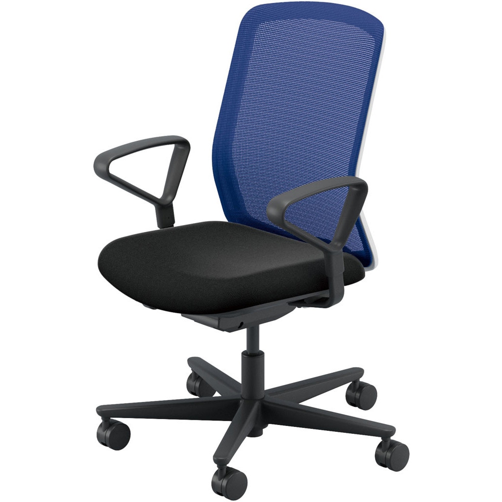 5-370-77A5 Carissa2(カリッサ2) メッシュタイプ ハイバック ホワイトフレーム リング肘 内田洋行 ウレタンキャスター   5-370-77A5