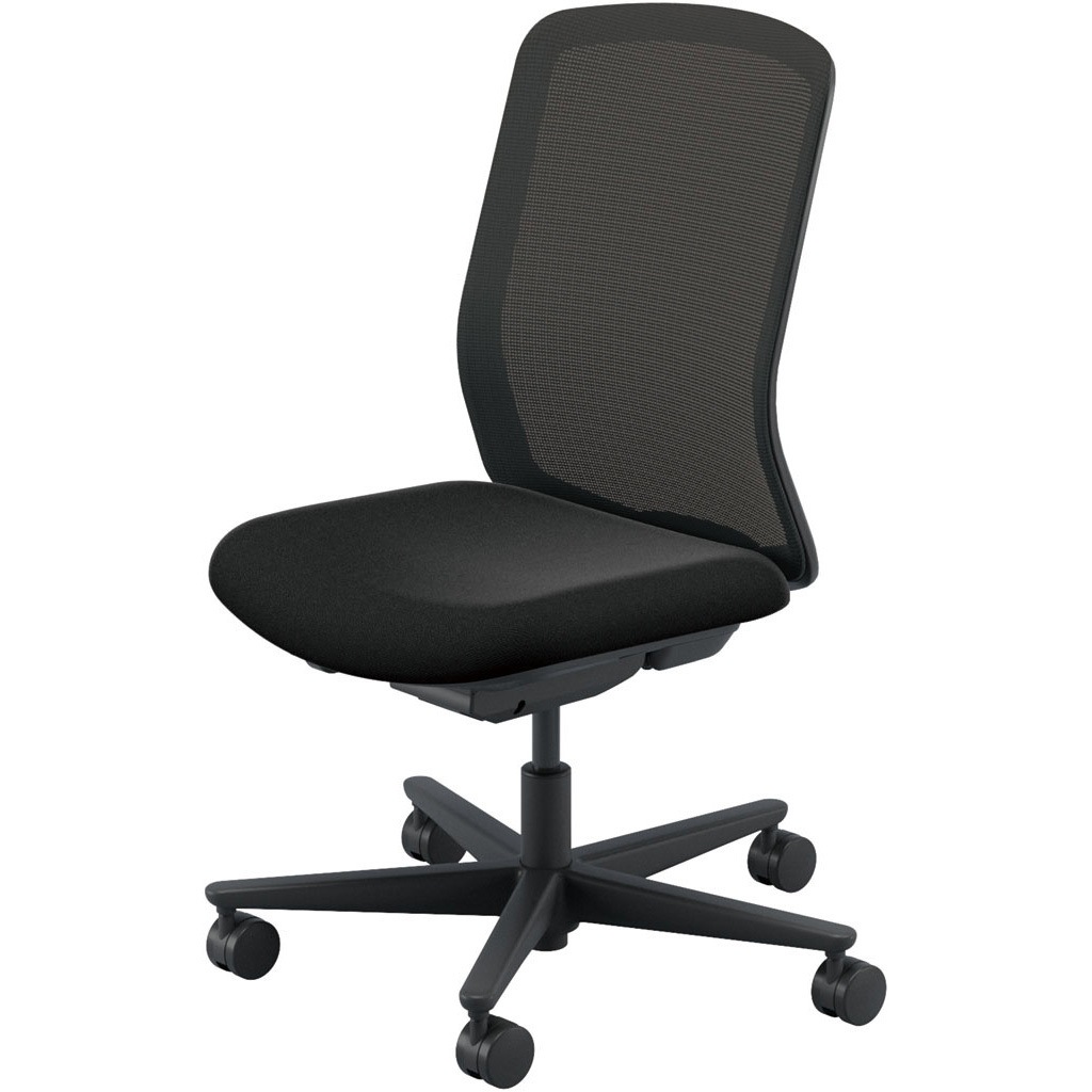 5-370-05A0 Carissa2(カリッサ2) メッシュタイプ ハイバック ブラックフレーム 肘なし 内田洋行 ナイロンキャスター   5-370-05A0