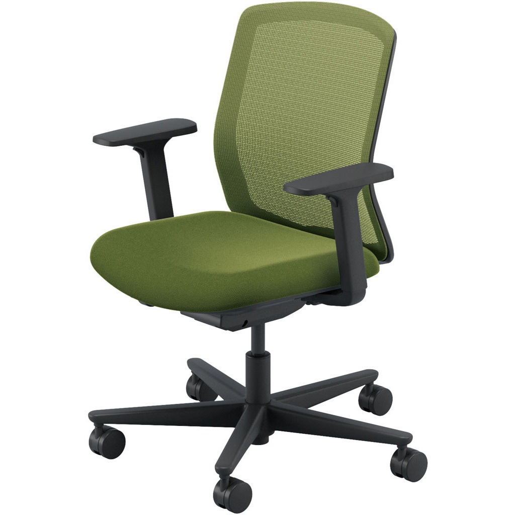 5-370-33G6 Carissa2(カリッサ2) メッシュタイプ ミドルバック ブラックフレーム アジャスタブル肘 内田洋行 ウレタンキャスター   5-370-33G6 33,137円