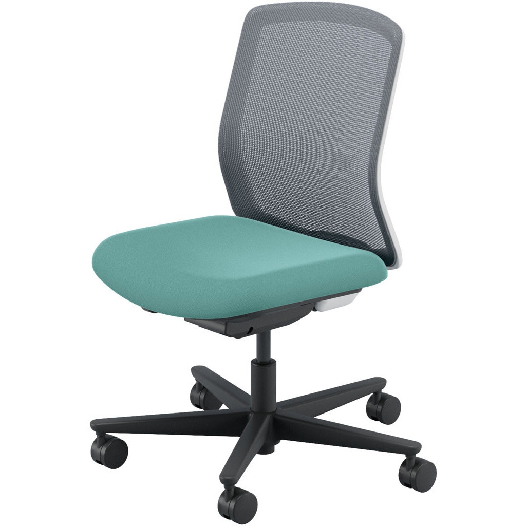 5-370-53H2 Carissa2(カリッサ2) メッシュタイプ ミドルバック ホワイトフレーム 肘なし 内田洋行 ウレタンキャスター   5-370-53H2