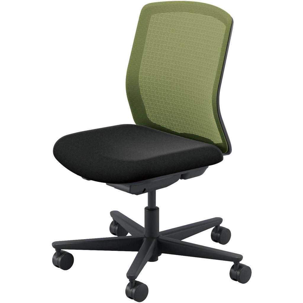 5-370-03A6 Carissa2(カリッサ2) メッシュタイプ ミドルバック ブラックフレーム 肘なし 内田洋行 ウレタンキャスター   5-370-03A6