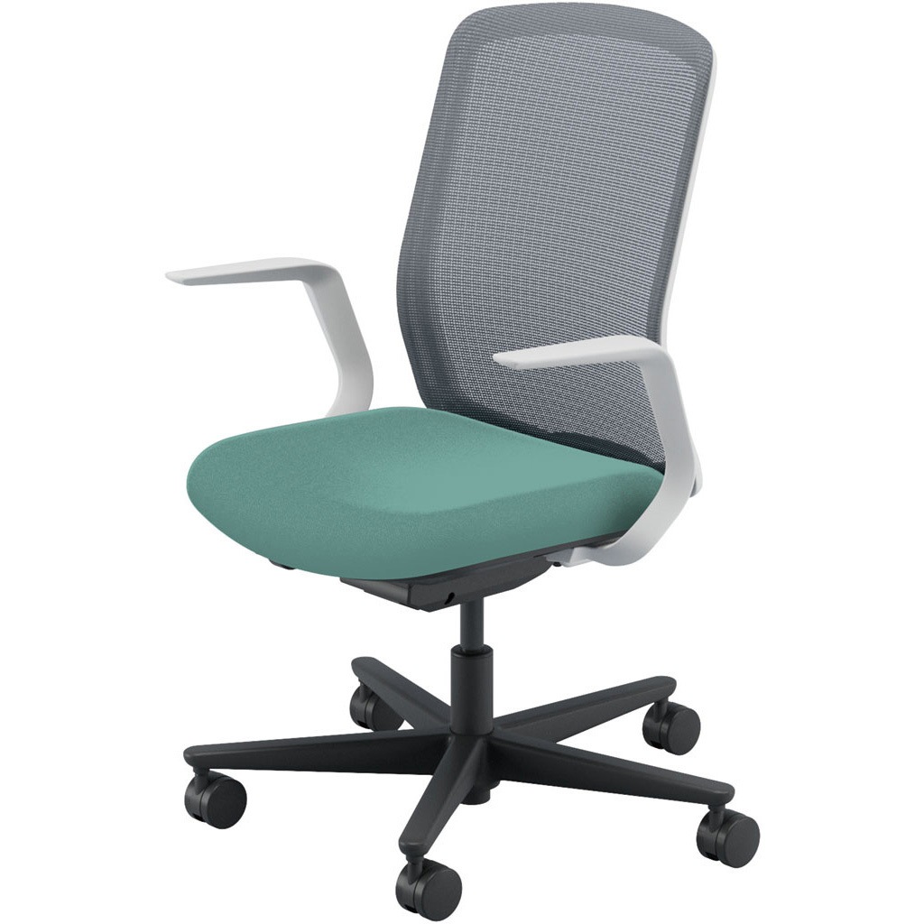 5-370-67H2 Carissa2(カリッサ2) メッシュタイプ ハイバック ホワイトフレーム L型肘 内田洋行 ウレタンキャスター   5-370-67H2 35,087円