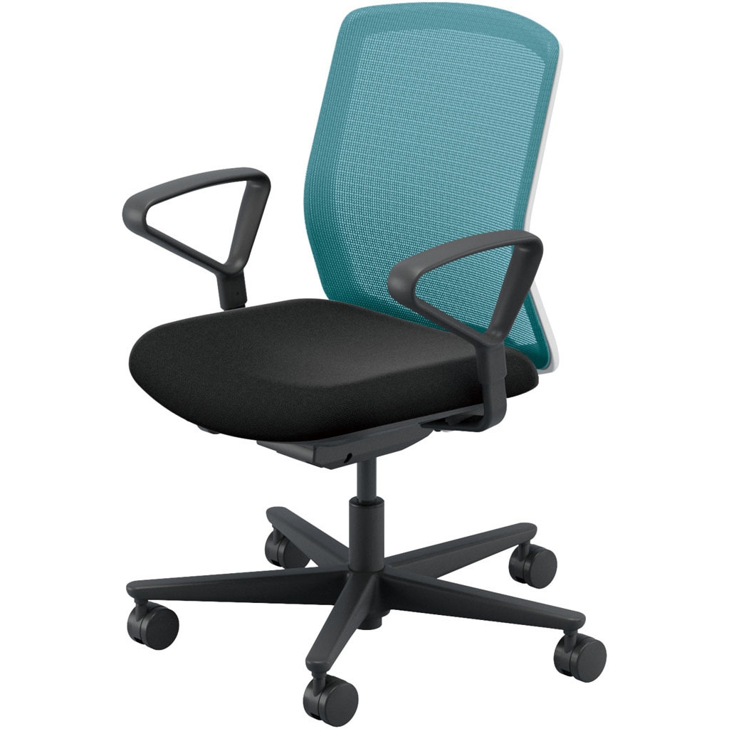 5-370-73A7 Carissa2(カリッサ2) メッシュタイプ ミドルバック ホワイトフレーム リング肘 内田洋行 ウレタンキャスター   5-370-73A7 31,837円