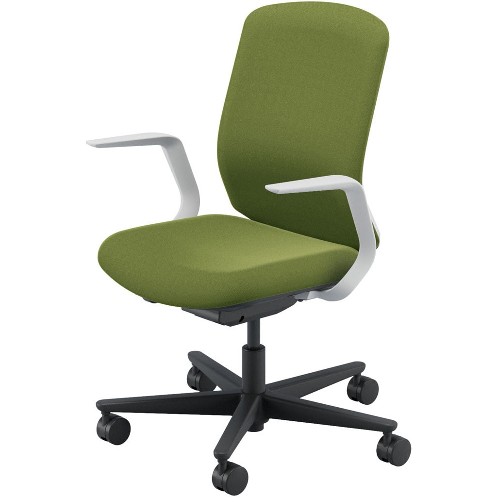 5-371-63GG Carissa2(カリッサ2) クロスタイプ ホワイトシェル L型肘 内田洋行 ブラック ウレタンキャスター   5-371-63GG 31,837円