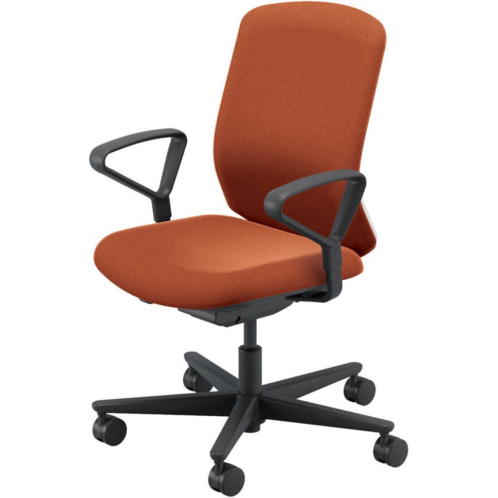 5-371-71DD Carissa2(カリッサ2) クロスタイプ ホワイトシェル リング肘 内田洋行 ブラック ナイロンキャスター   5-371-71DD