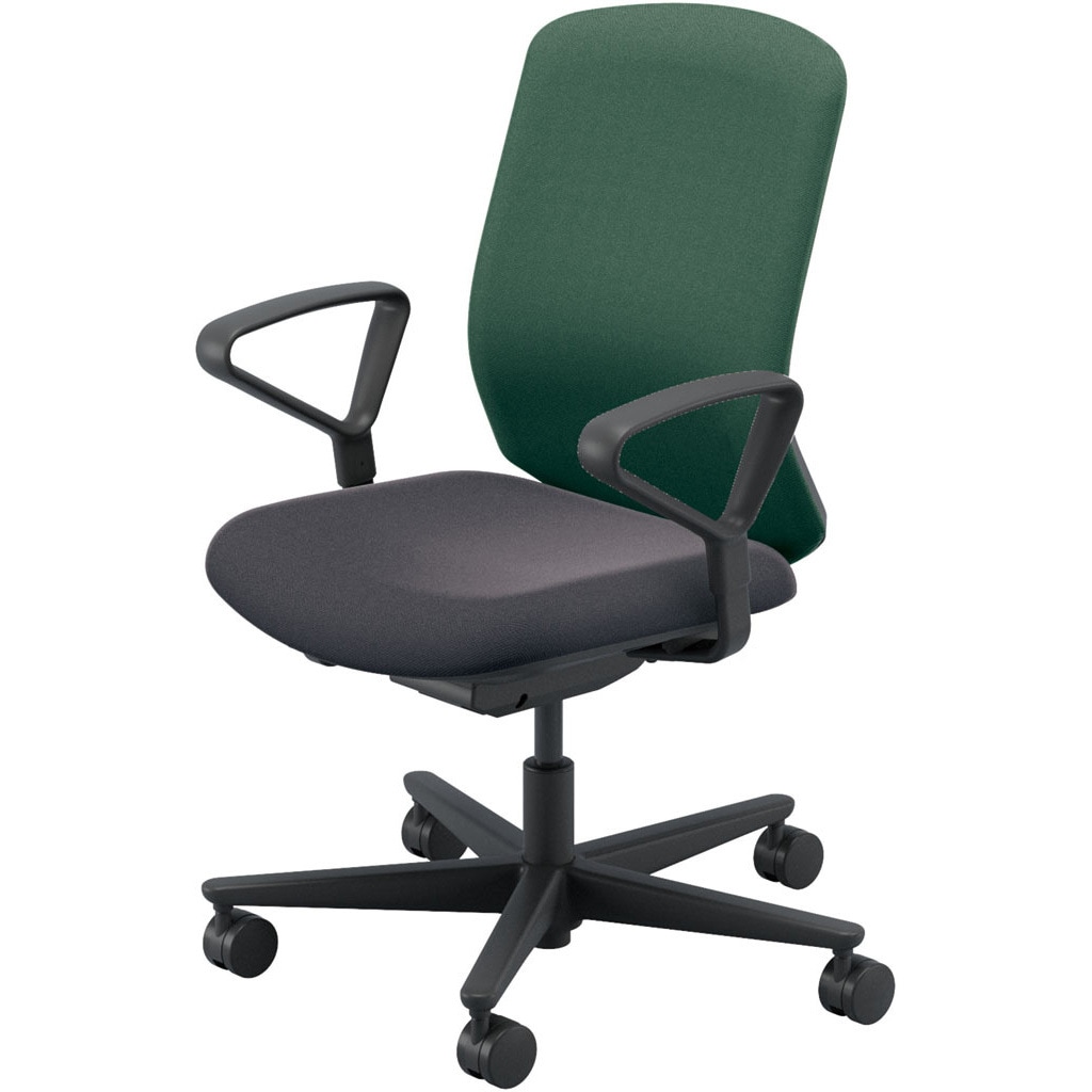 5-371-21BJ Carissa2(カリッサ2) クロスタイプ ブラックシェル リング肘 内田洋行 ナイロンキャスター   5-371-21BJ 27,287円