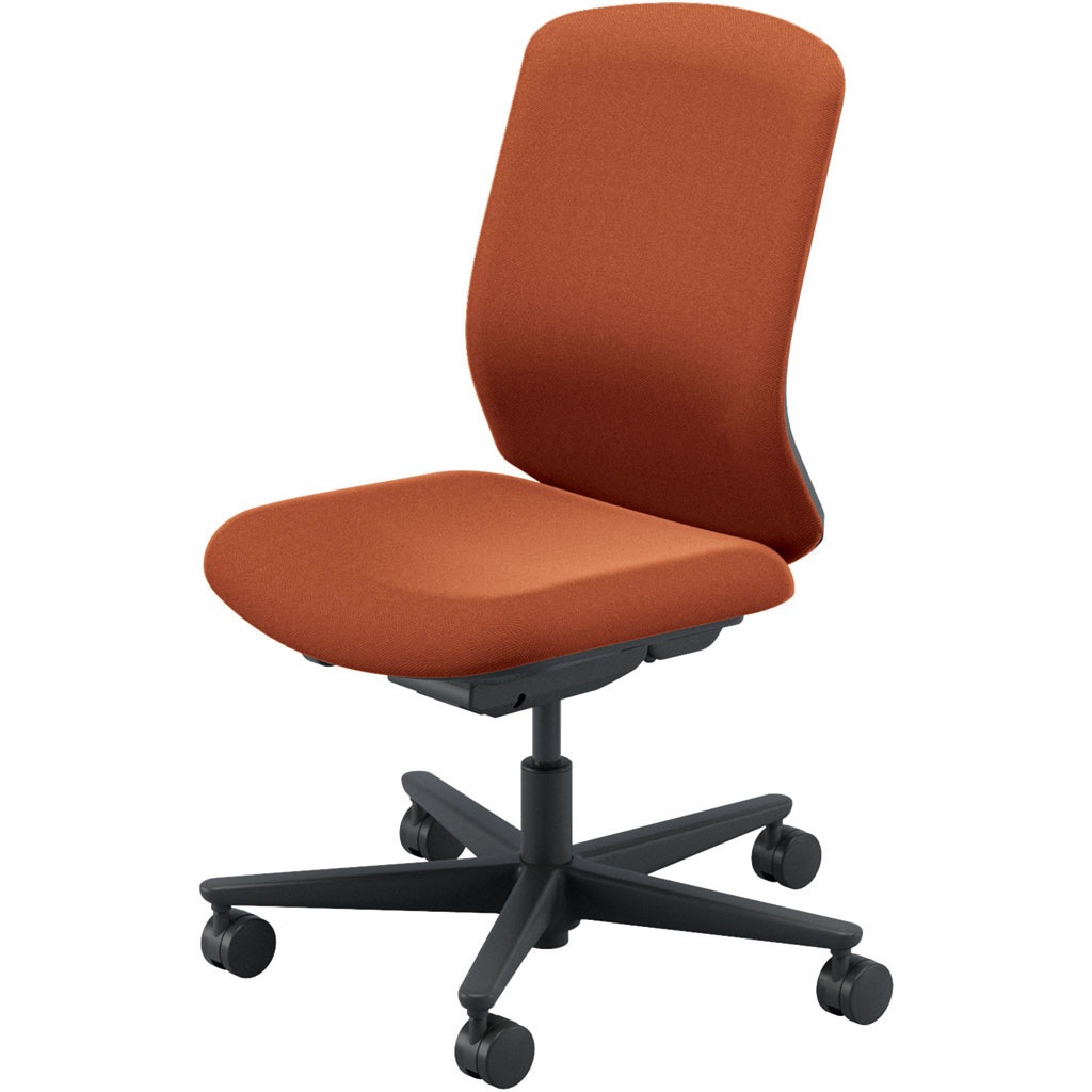 5-371-03DD Carissa2(カリッサ2) クロスタイプ ブラックシェル 肘なし 内田洋行 ウレタンキャスター   5-371-03DD